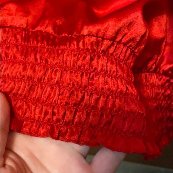 Vintage Dots red halter ruffle top L - Picture 4 of 7